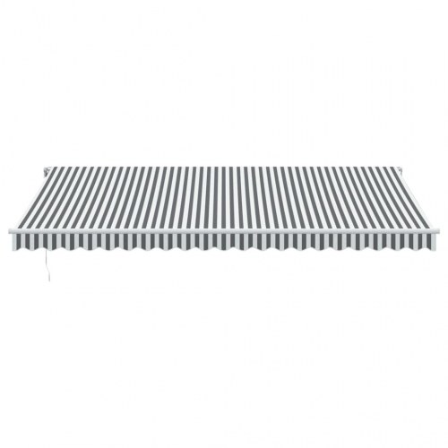 Markise med LED 500 × 300 cm - automatisk betjening, antracitgrå/hvid