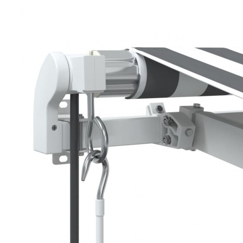 Markise med LED 500 × 300 cm - automatisk betjening, antracitgrå/hvid