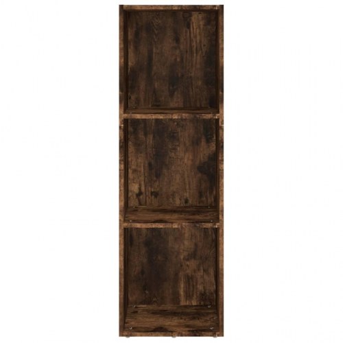 Bogreol / tv-bord 36 × 30 × 114 cm - konstrueret træ, røget egetræsfarve