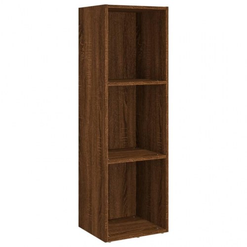 Bogreol / tv-skab 36×30×114 cm - konstrueret træ, brunt egetræ
