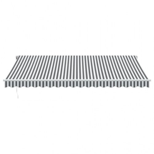 Markise med LED 450 × 300 cm - automatisk betjening, antracitgrå/hvid