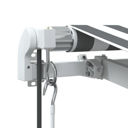 Markise med LED 450 × 300 cm - automatisk betjening, antracitgrå/hvid