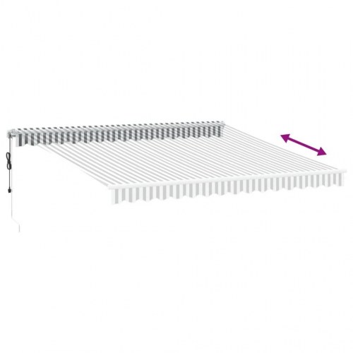 Markise med LED 400 × 300 cm - automatisk betjening, antracitgrå/hvid