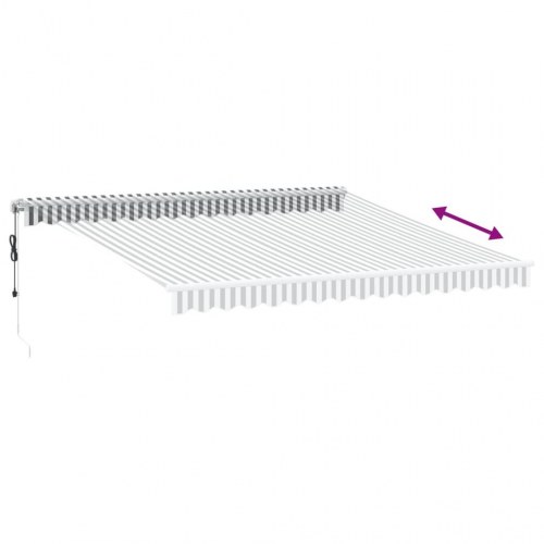 Markise med LED 400 × 350 cm - automatisk betjening, antracitgrå/hvid