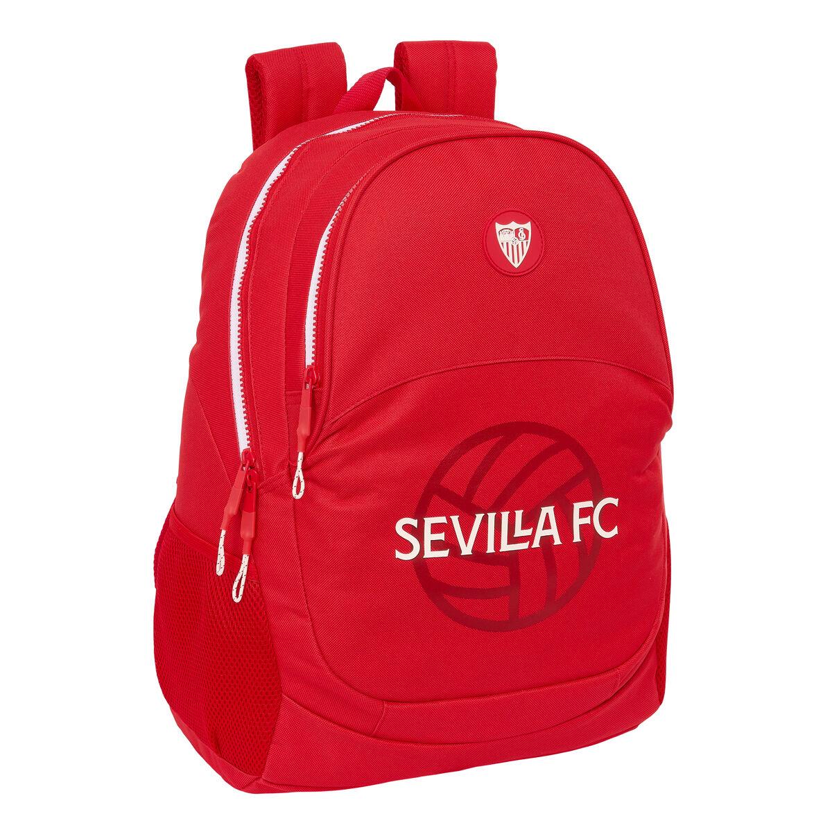 Sevilla Fútbol Club skoletaske/rygsæk - rød, 32 × 44 × 16 cm