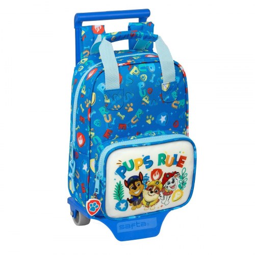 Skolerygsæk med hjul The Paw Patrol Pups Rule - blå 20 x 28 x 8 cm