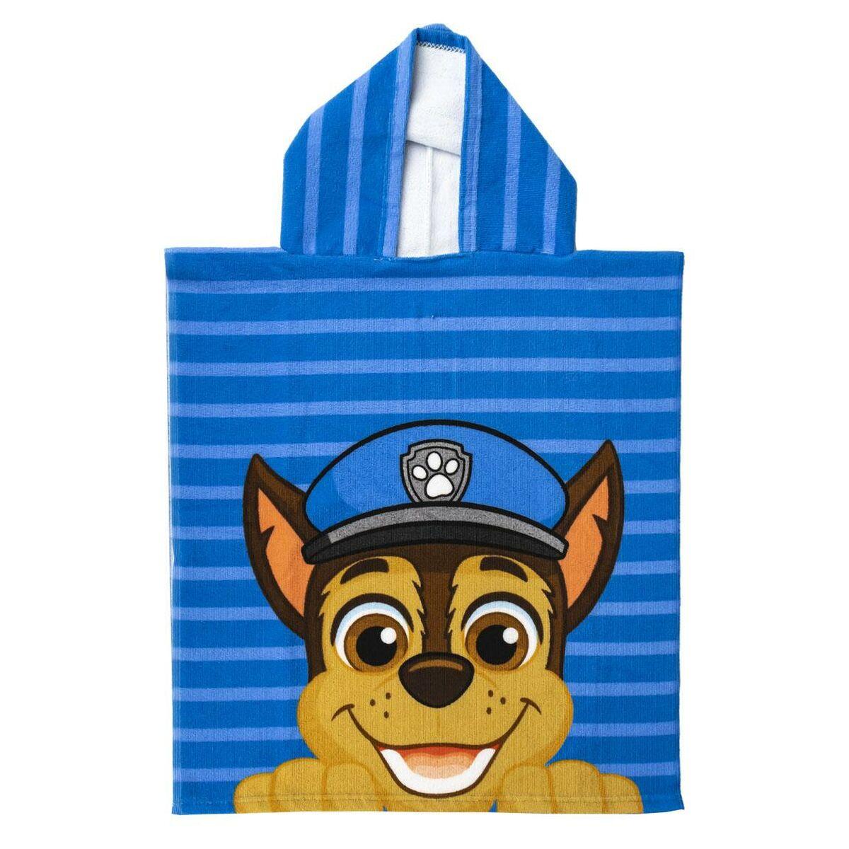 Poncho-håndklæde med Hætte The Paw Patrol Blå 50 x 115 cm