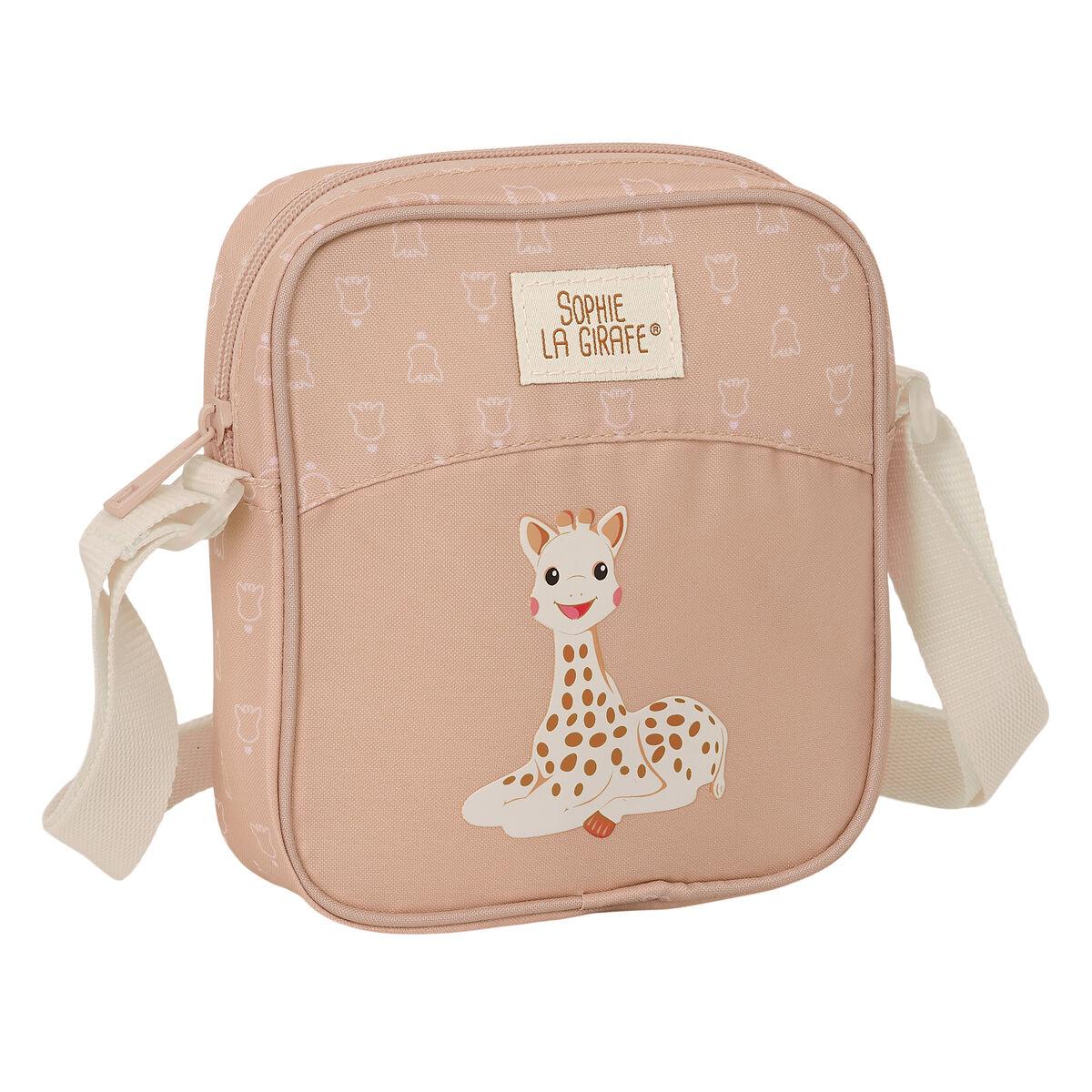 Sophie la Girafe skuldertaske - beige, 16 × 18 × 4 cm