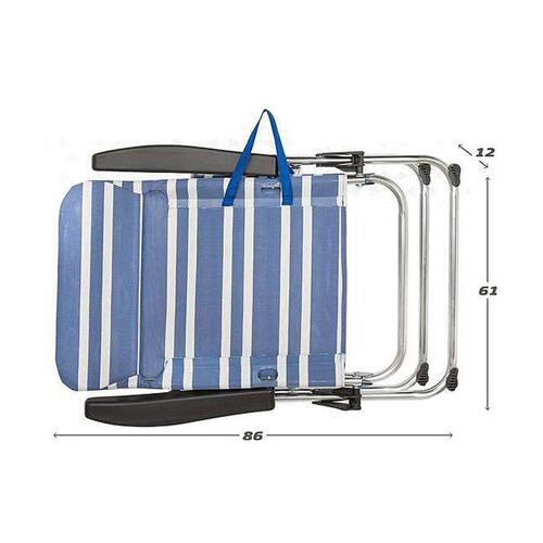 Strandstol Color Baby 61 x 63 x 93 cm Hvid Marineblå