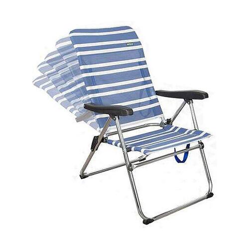 Strandstol Color Baby 61 x 63 x 93 cm Hvid Marineblå