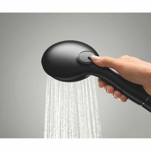 Brusehoved Grohe Sort Mat bagpå Silikone