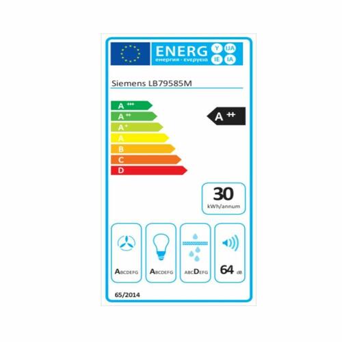 Konventions-emhætte Siemens AG LB79585M 70 cm 770 m³/h 170W A++
