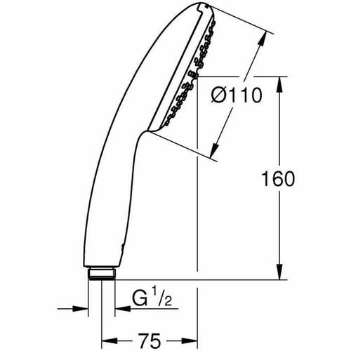 Brusehoved Grohe Plastik