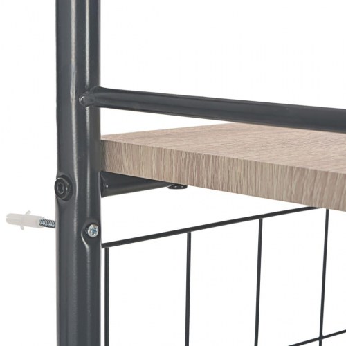Foldbart spisebordssæt med hylde 3 dele MDF og stål