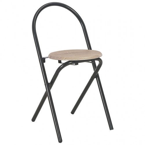 Foldbart spisebordssæt med hylde 3 dele MDF og stål