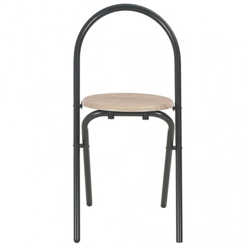Foldbart spisebordssæt med hylde 3 dele MDF og stål