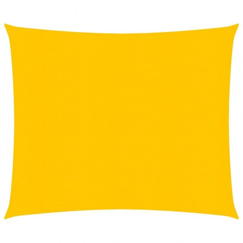 Solsejl rektangulær 2 × 2,5 m - gul HDPE 160 g/m²