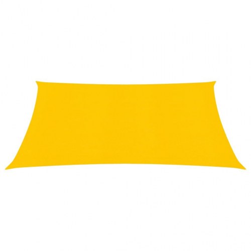 Solsejl rektangulær 2 × 2,5 m - gul HDPE 160 g/m²