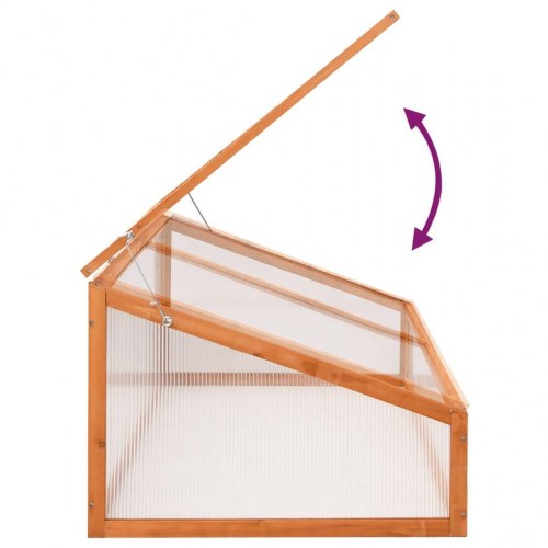 Drivhus 110x58,5x39 cm grantræ orange