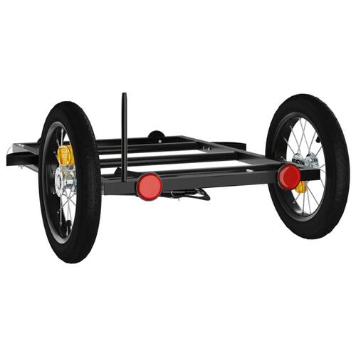 Cykelanhænger 122x53x28 cm jern sort
