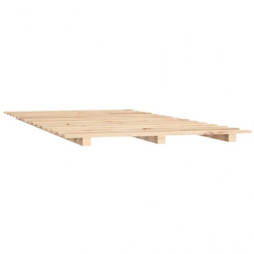 Sengestel 75 x 190 cm - massivt fyrretræ, sort