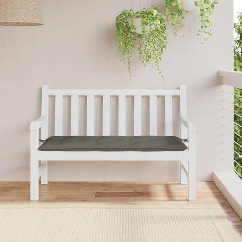 Hynde til havebænk 120x50x7 cm stof meleret mørkegrå
