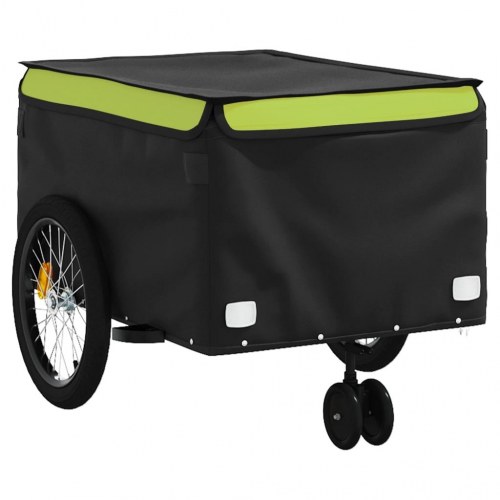 Cykelanhænger 45 kg - jern, sort/grøn