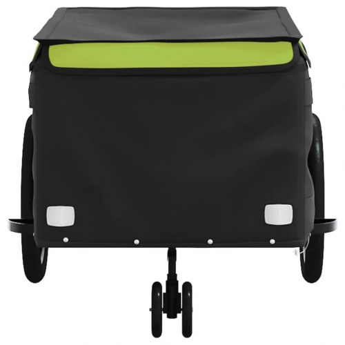 Cykelanhænger 45 kg - jern, sort/grøn