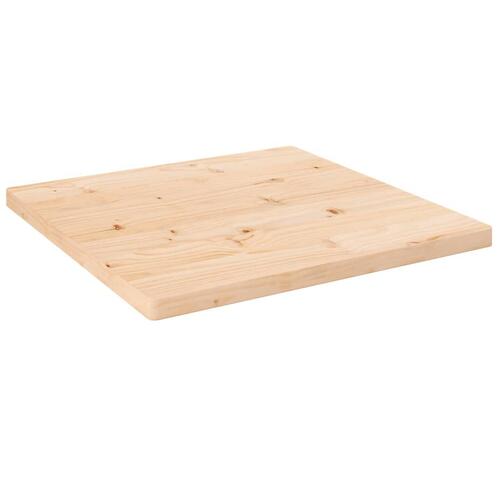 Bordplade 50x50x2,5 cm firkantet massivt fyrretræ