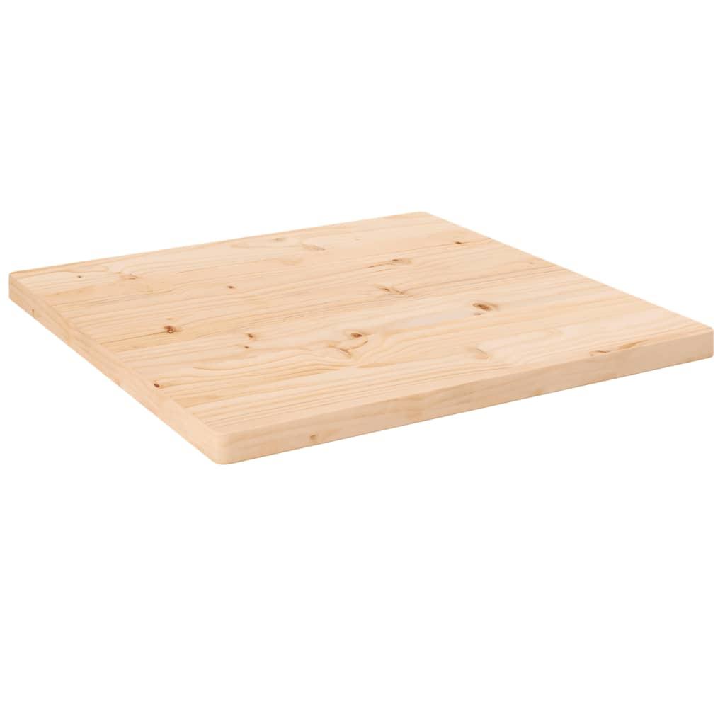 Bordplade 50x50x2,5 cm firkantet massivt fyrretræ