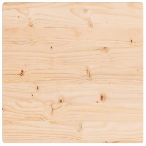 Bordplade 50x50x2,5 cm firkantet massivt fyrretræ