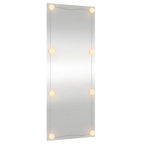 Vægspejl med LED-lys 40 × 100 cm - rektangulært glas