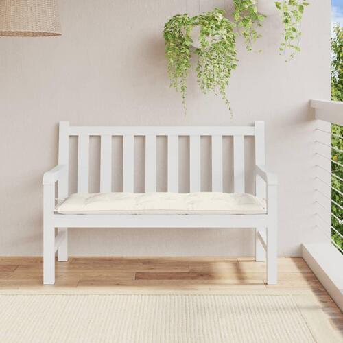 Hynde til havebænk 120x50x7 cm stof meleret cremefarvet