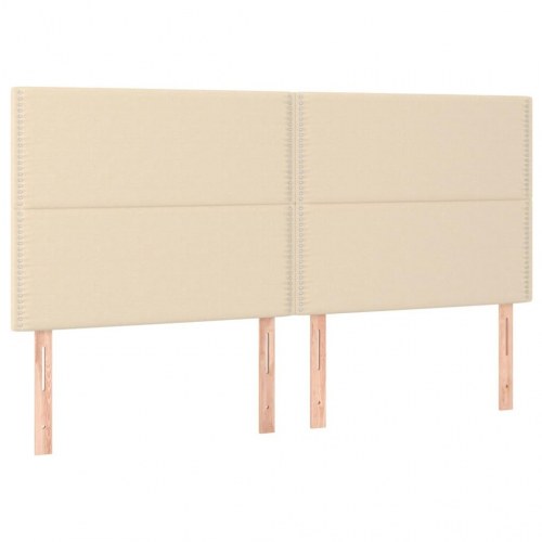 Kontinentalseng med madras 180x200 cm - stof, cremefarvet