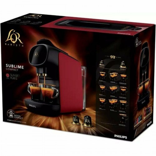 Philips L’Or Barista Sublime LM9012 kapselkaffemaskine - 1450 W, 19 bar, sort/rød