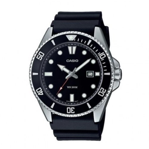 Casio herreur MDV-107D-1A1VEF - sort/sølv, Ø 46 mm