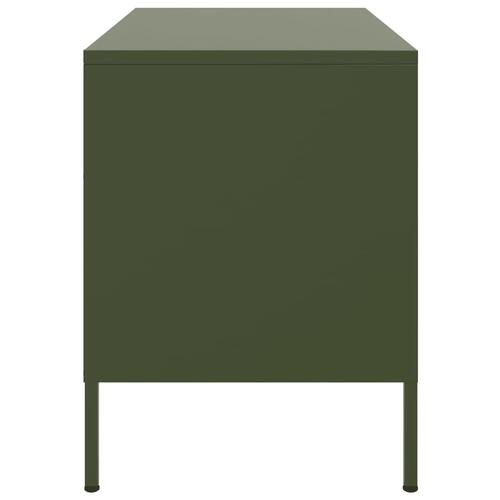 Tv-bord 68x39x50,5 cm stål olivengrøn