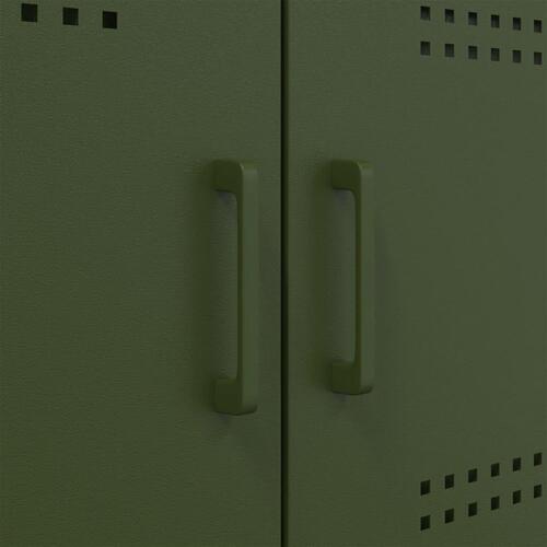 Tv-bord 68x39x50,5 cm stål olivengrøn