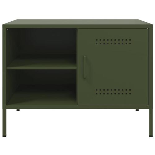 Tv-borde 2 stk. 68x39x50,5 cm stål olivengrøn