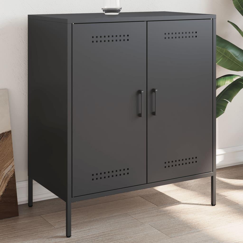 Skab 68X39X79 Cm Stål Senneps - Sort