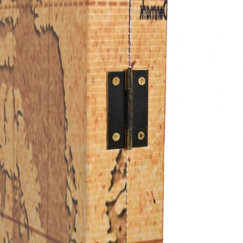 Foldbar rumdeler 160 × 170 cm - verdenskort, gul