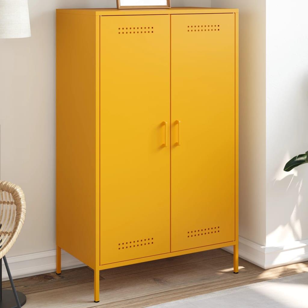 Højskab 68x39x113 cm stål sennepsgul