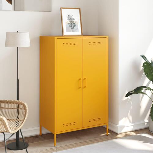 Højskab 68x39x113 cm stål sennepsgul