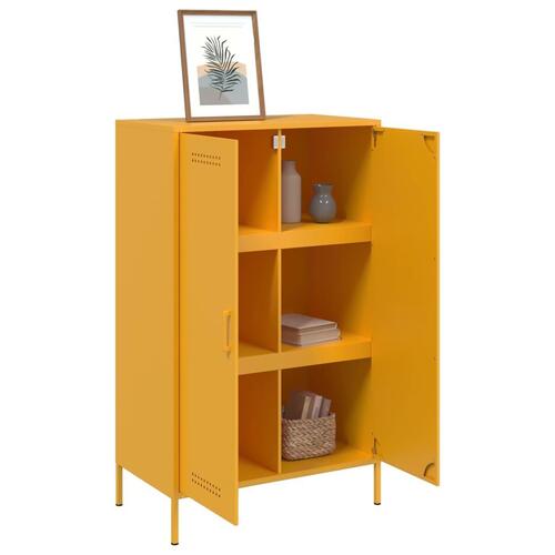 Højskab 68x39x113 cm stål sennepsgul