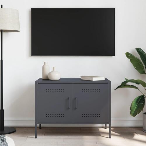 Tv-bord 68x39x50,5 cm stål antracitgrå