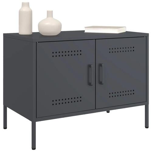 Tv-bord 68x39x50,5 cm stål antracitgrå