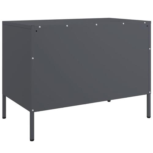 Tv-bord 68x39x50,5 cm stål antracitgrå