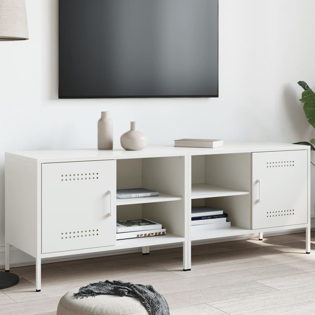 Tv Borde 2 Stk. 68x39x50 5 Cm Stål Hvid