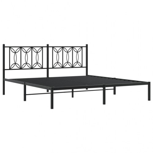 Sengeramme med sengegavl 183 x 213 cm - sort