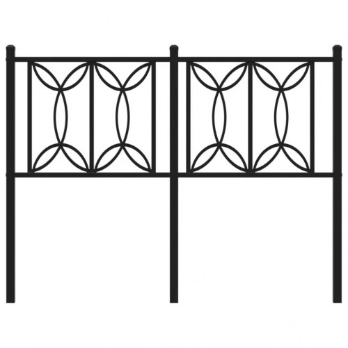 Sengegavl 120 cm metal sort